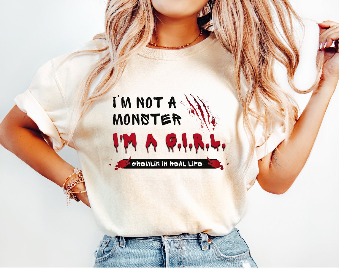 Embrace Your Inner Gremlin: Stylish 'I'm Not A Monster' Shirt- Adult