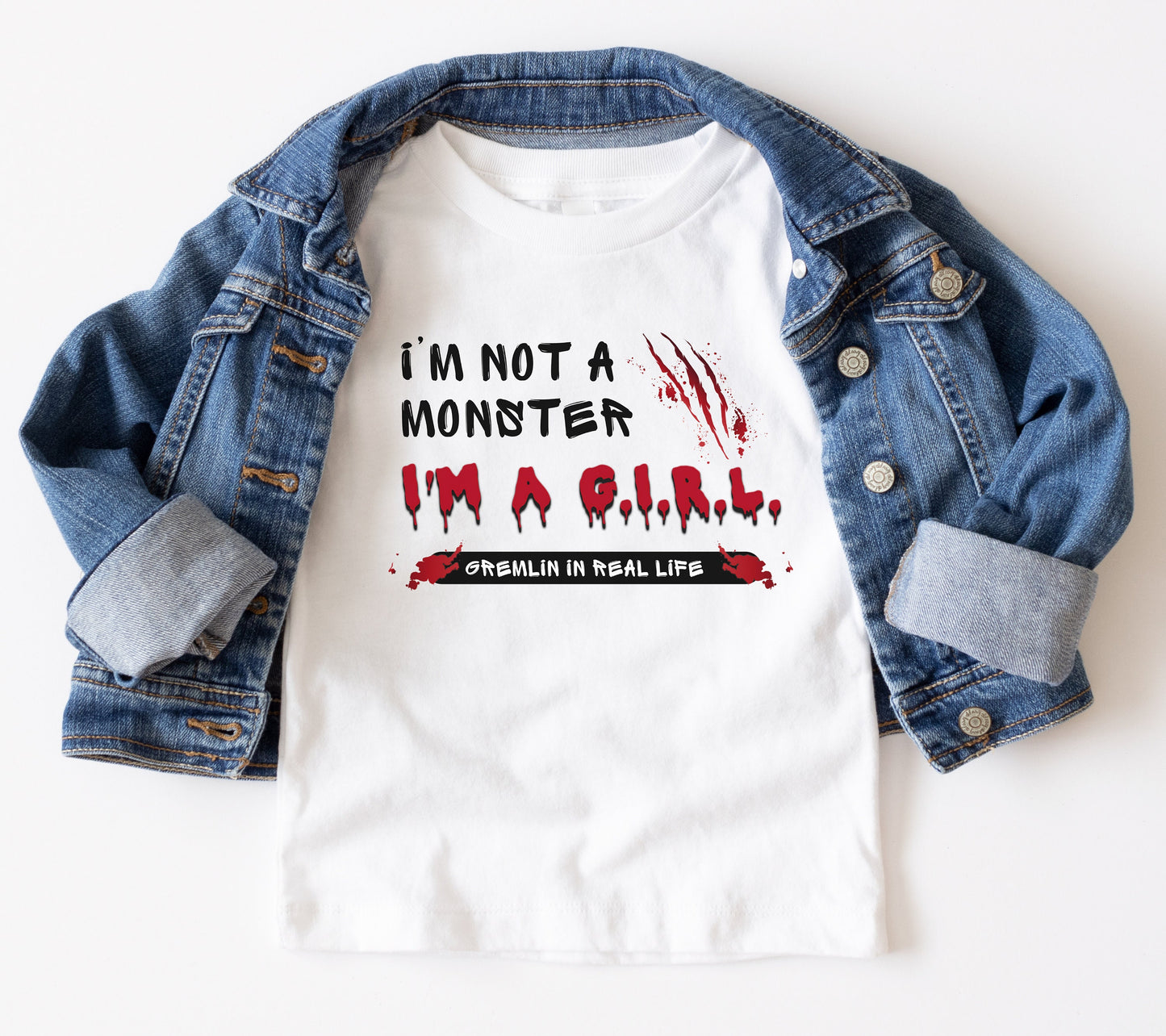 Embrace Your Inner Gremlin: Stylish 'I'm Not A Monster' Shirt- Toddler/Youth sizes