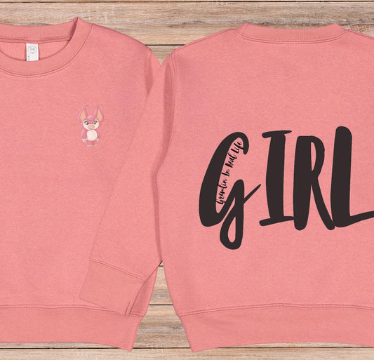 Sassy G.I.R.L. crewneck sweatshirts