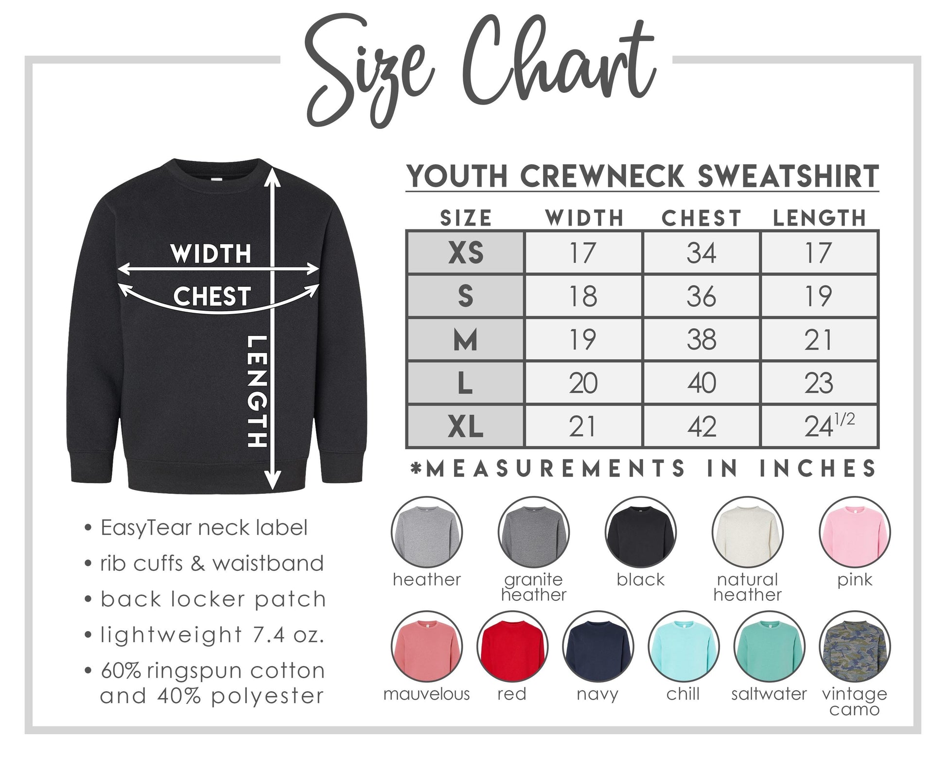 Sassy G.I.R.L. crewneck sweatshirts- Youth